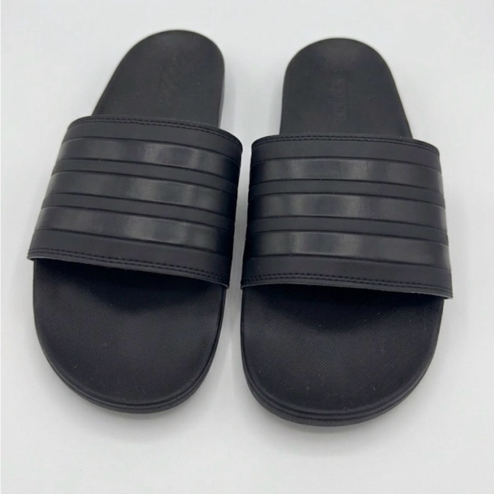 Adidas Men's Black Slide Sandals - Casual Comfort | Size 9